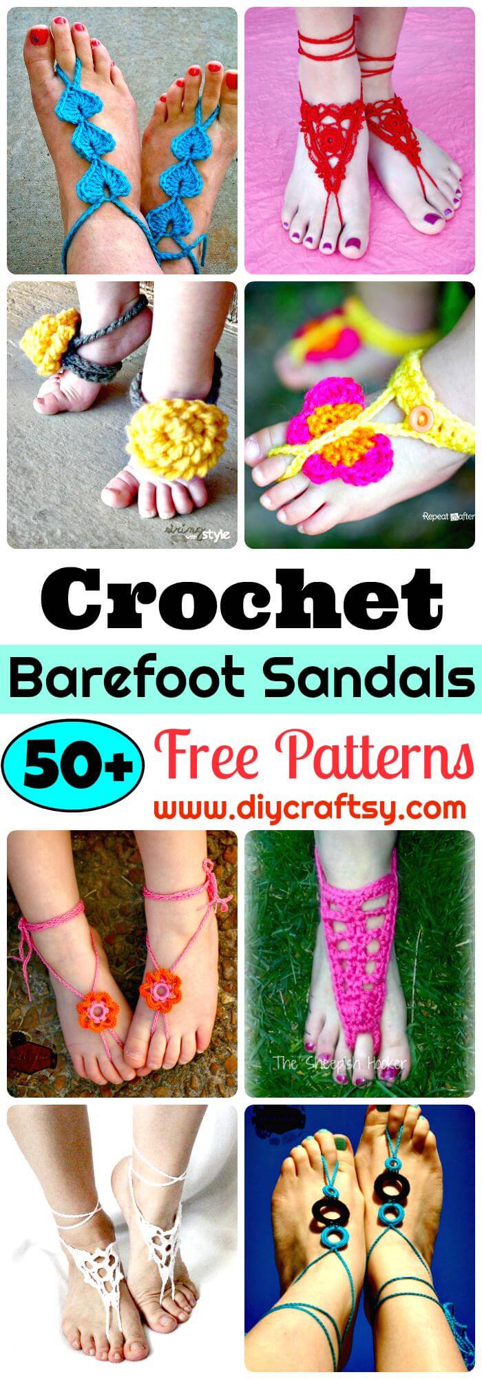 crochet-barefoot-sandals-50-free-crochet-patterns-diy-crafts