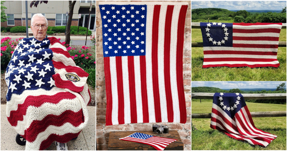 15 Free American Flag Crochet Patterns Easy Pattern PDF DIY Crafts