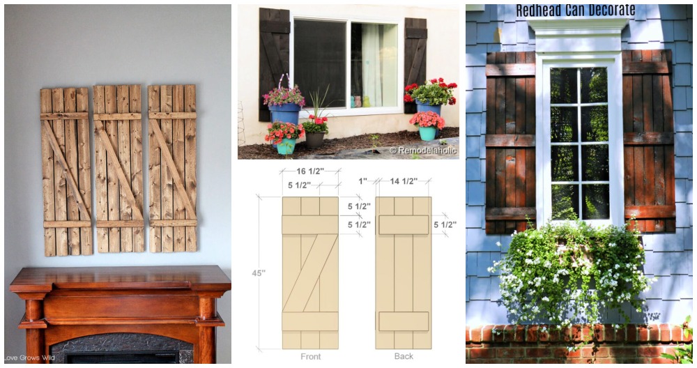 diy cedar shutters from fence pickets