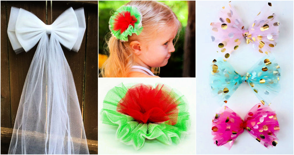 Tulle Flower Bows