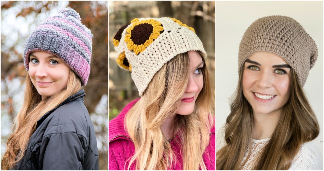 Crochet Slouchy Beanie Pattern (25 Free Patterns to Try)