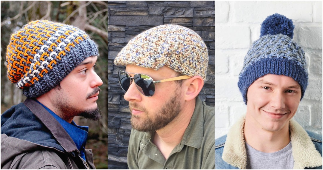 30 Mens Crochet Hat Patterns (Free Beanie Pattern)